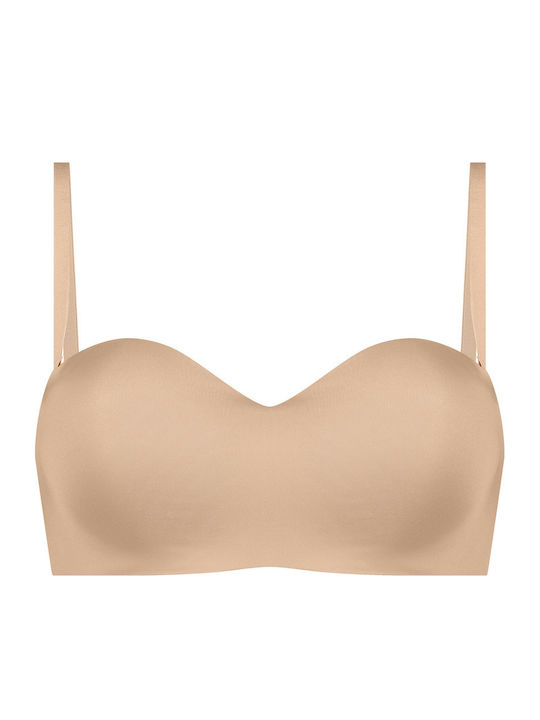 Fără bretele Balconette Rugby Tan Sutien Push Up