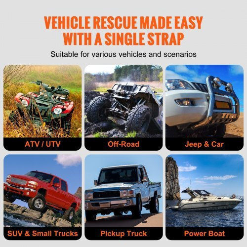 Vevor Car Towing Equipment Orange Colour Tow Rope