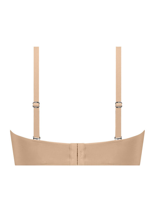 Fără bretele Balconette Rugby Tan Sutien Push Up