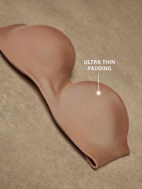 Fără bretele Balconette Rugby Tan Sutien Push Up