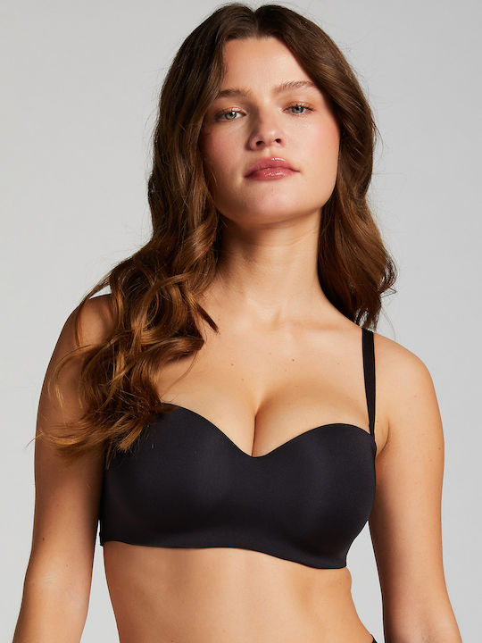 Hunkemöller Balconette Push Up Balconette Strapless Bra Caviar