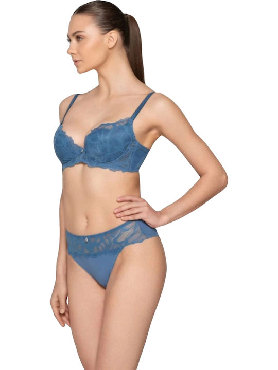 Melody Balconette Balconette Bra with Light Padding Underwire Sky Blue