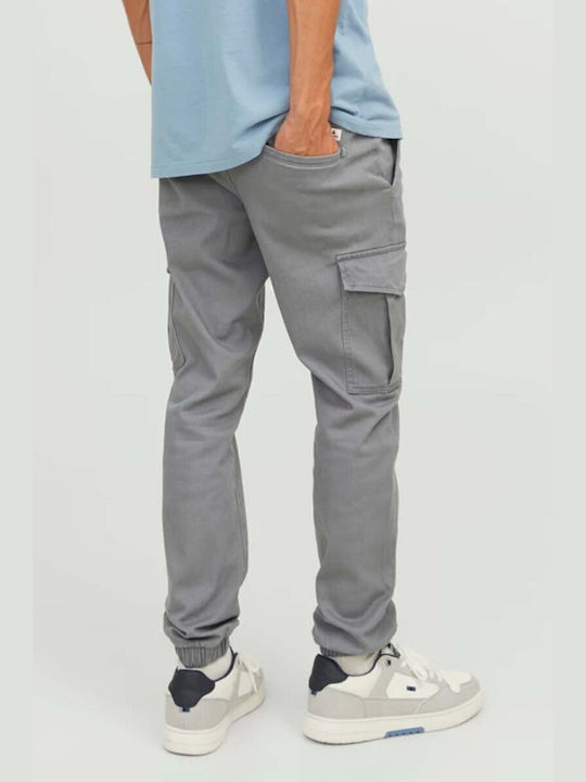 Jack & Jones Trousers Cargo Elastic in Slim Fit Ultimate grey