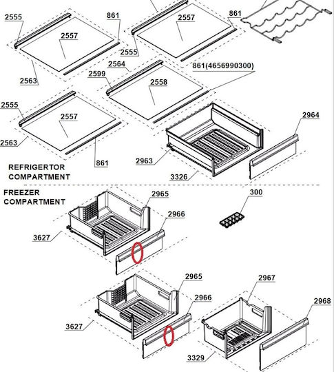 Beko Refrigerator Shelf Cover Replacement