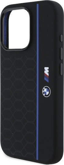 BMW Silicone Hexagon Blue Line Magsafe Umschlag Rückseite Kunststoff / Silikon Schwarz (iPhone 17 Pro Max / iPhone 17 Pro / iPhone 16 Pro Max)