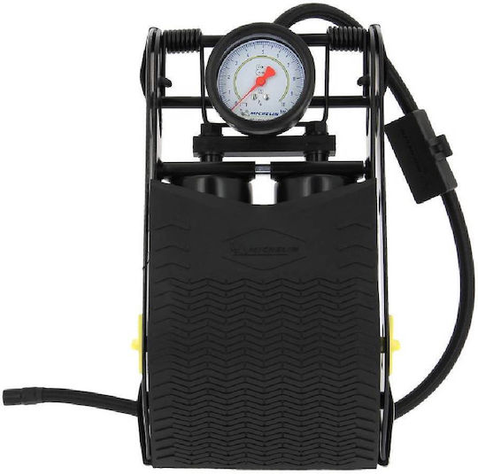 Michelin Floor Foot Pump Dual Piston Approved Pressure Gauge 7 Bars 009505