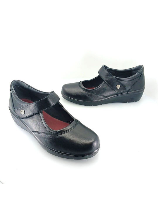 Leather Ballerinas Black
