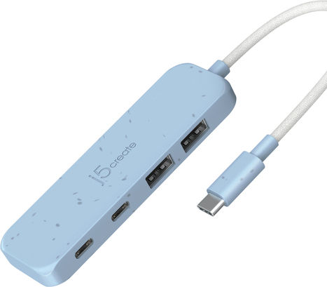 J5create Hub 4 Θυρών USB 2.0 με σύνδεση USB-C