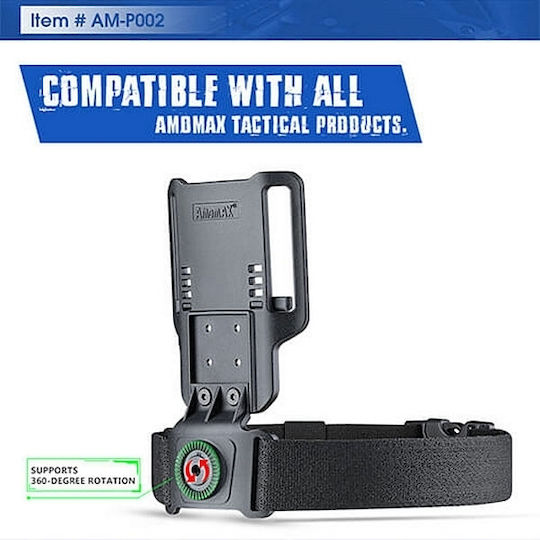 Amomax Low Ride Duty Drop Θήκη Ζώνης για Πιστόλι Μαύρη