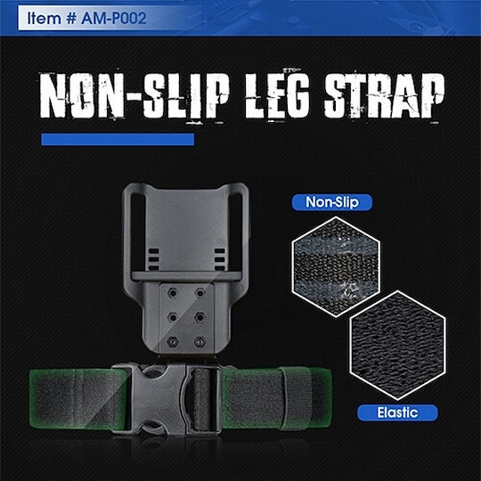 Amomax Low Ride Duty Drop Θήκη Ζώνης για Πιστόλι Μαύρη