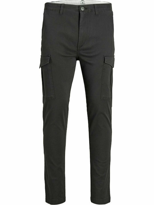 Trousers Cargo Elastic in Slim Fit Black