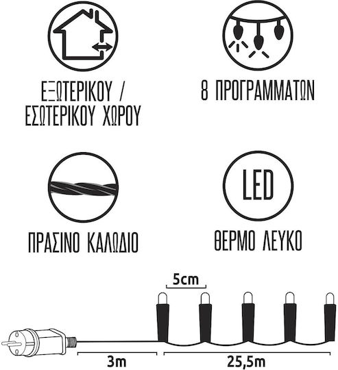 510 Λαμπάκια LED 28.5μ. Λευκά σε Σειρά
