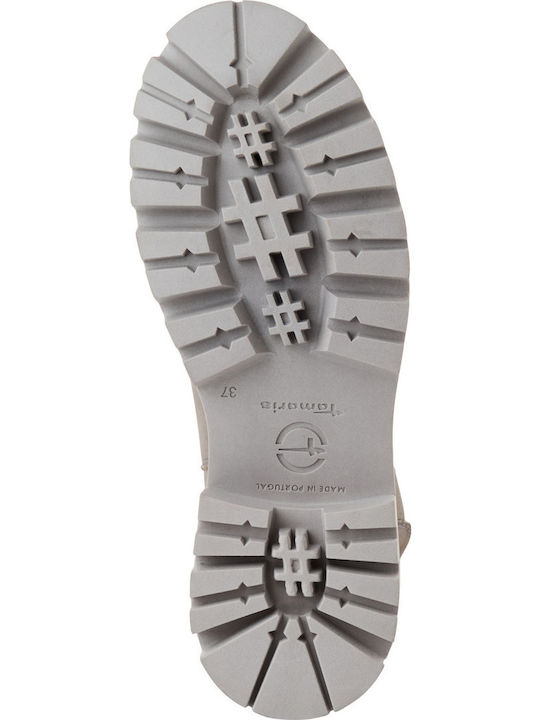 Leder Stiefeletten Damen Gray