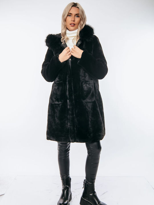 Women's Short Fur Black