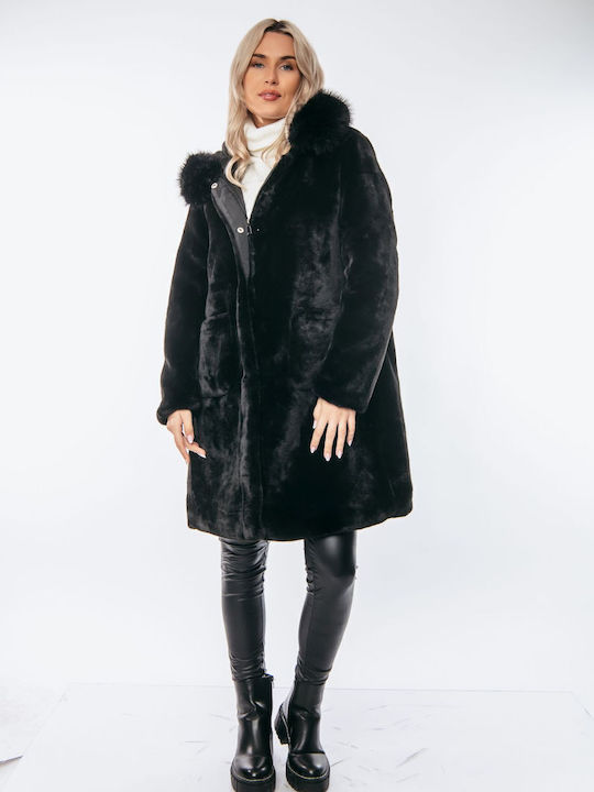 Women's Short Fur Black