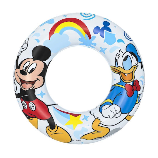Bestway Ring Kids' Swim Ring Mickey for 3-6 Years Old White Mickey and Donald
