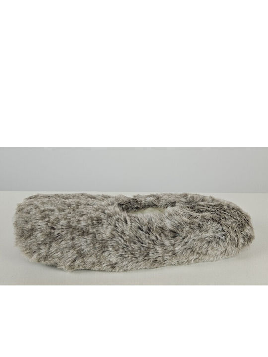 Winter Damen Hausschuhe mit Fell Gray