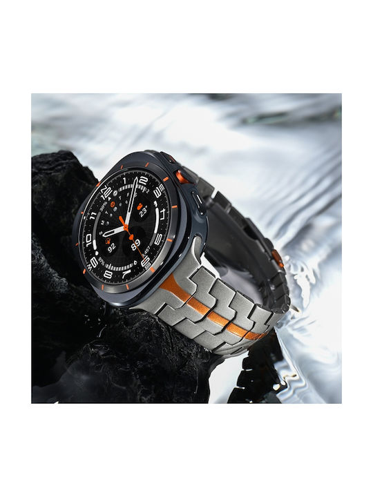 Techsuit Curea Oțel inoxidabil Gri (Samsung Galaxy Watch Ultra 47mm, Samsung)