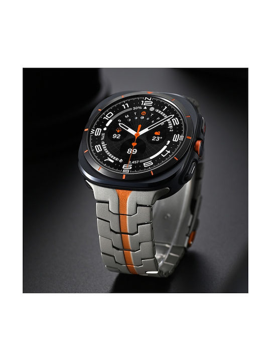 Techsuit Curea Oțel inoxidabil Portocaliu (Samsung Galaxy Watch Ultra, Samsung)