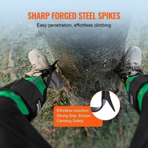 Tree Climbing Spikes Vevor Steel Arborists Green