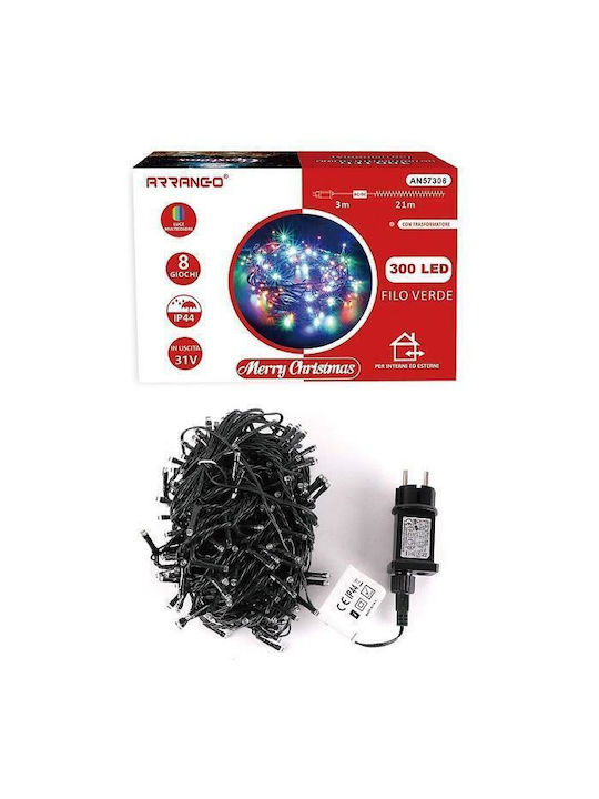 300 Lights LED 21m. Multicolor in String 1pcs