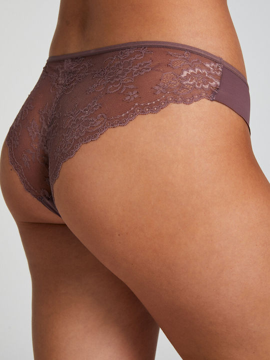 Hunkemöller Women's Brazil Seamless with Lace Flint