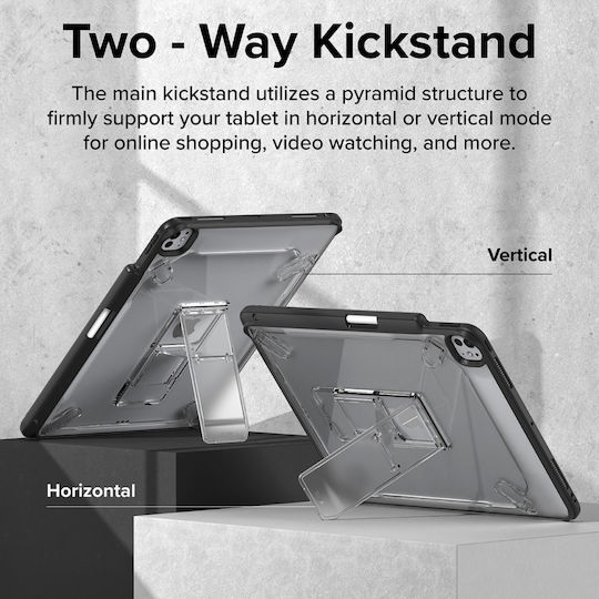 Ringke Fusion Sketch Stand Back Cover Smoke Black