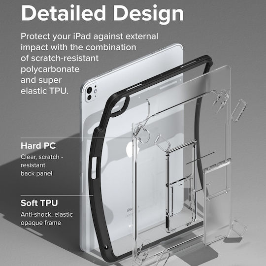 Ringke Fusion Sketch Stand Back Cover Smoke Black