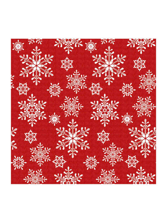 Christmas Snowflake Red Tablecloth