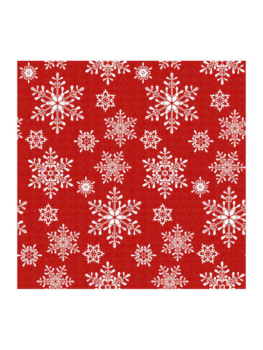 Christmas Tablecloth Snowflake Red 140 X 140 Cm