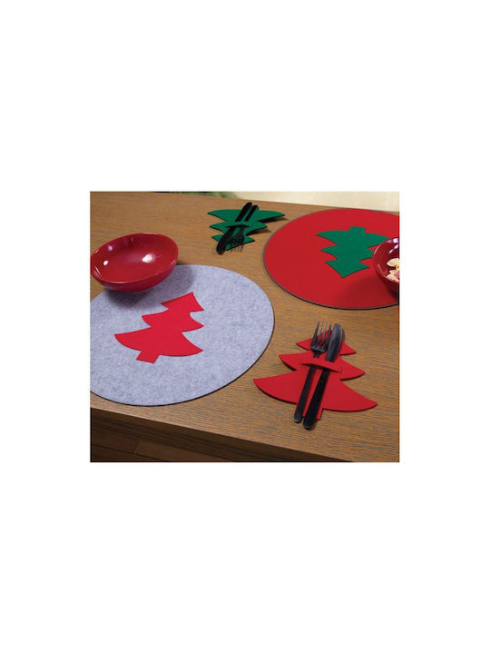 Nef-Nef Homeware Σετ Χριστουγεννιάτικα Σουπλά Υφασμάτινα Δεντράκια 30x45x38εκ. 2τμχ