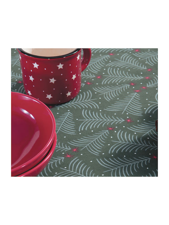 Nef-Nef Homeware Christmas Tablecloth Fabric Green L140xW180cm.