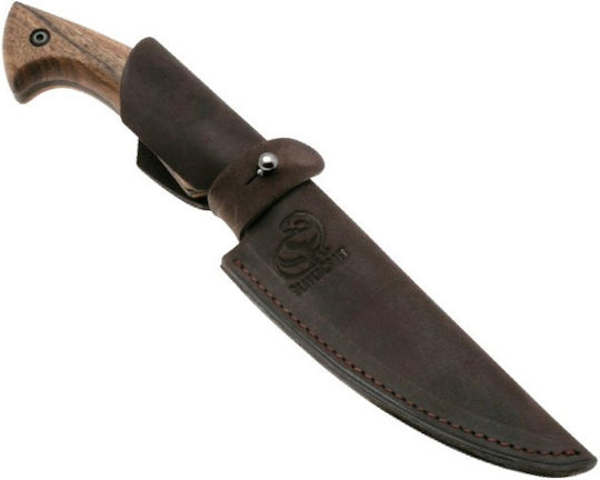BeaverCraft Black Knife in Leather Sheath