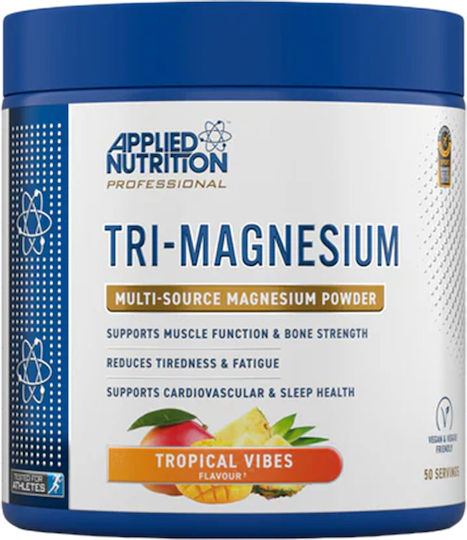 Applied Nutrition Tri-magnesium Powder 200g Tropical Vibes & Applied Nutrition Stainless Steel Flask 500ml White Custom Bundle