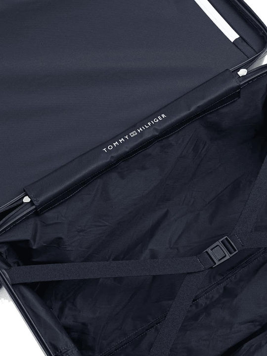 Tommy Hilfiger Signature Μεσαία Βαλίτσα Ταξιδίου Σκληρή Blue με 4 Ρόδες Ύψους 66εκ.