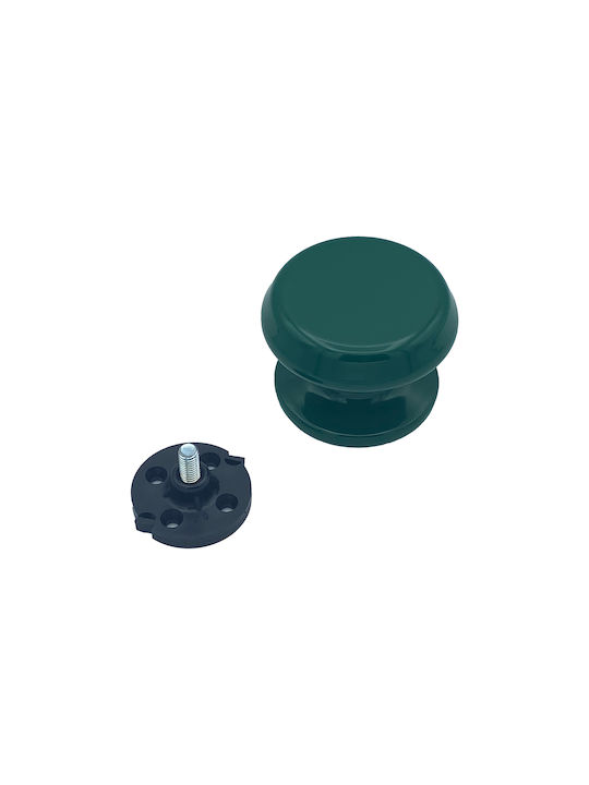 Saguatti Italy Fixed Centre Front Door Knob Polished Green Ø70