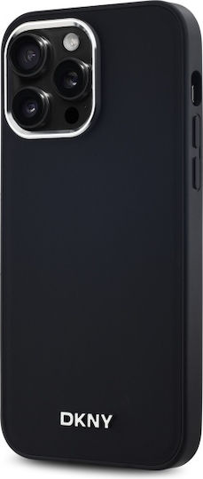 DKNY Plain Logo Magsafe Back Cover Plastic Black (iPhone 14 Pro Max)