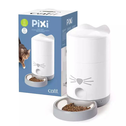 Catit Smart Automatic Plastic Plate Food for Cat 2.3lt in White Color