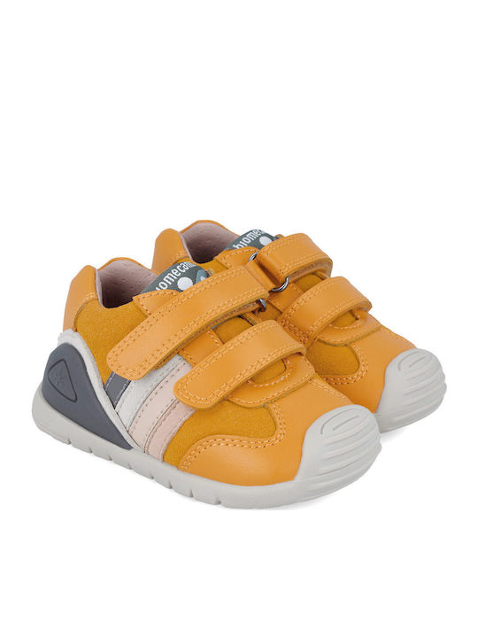 Παιδικά Sneakers Ανατομικά με Σκρατς Κίτρινα