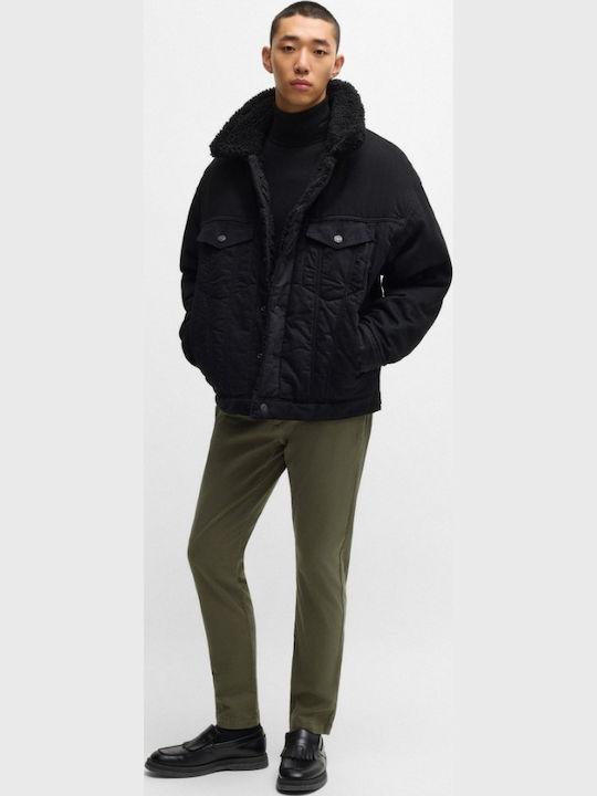 Hose Chino Elastisch in Schlanker Passform Olive Green