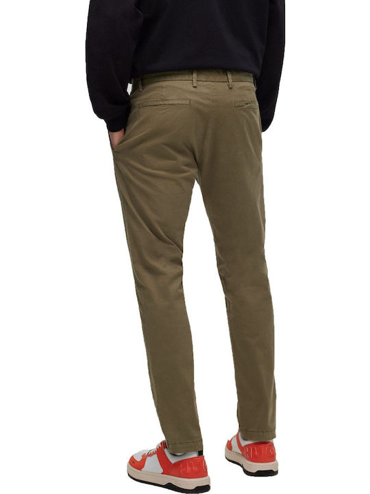 Trousers Chino Elastic in Slim Fit Khaki