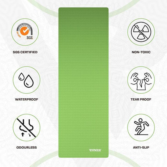 RDX Covor de exerciții fizice Yoga Verde