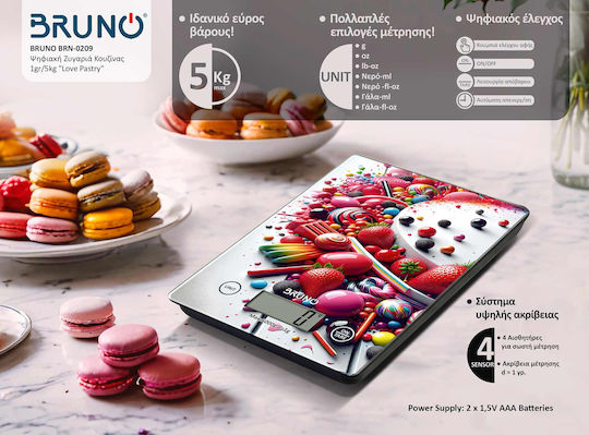 Bruno Love Pastry Digital Kitchen Scale Up To 5kg