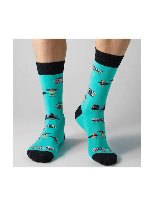 Besocks Herren Socken Turquoise. 1Pack