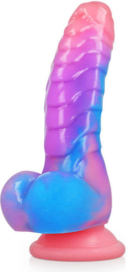 Epic Ρεαλιστικό Dildo με Όρχεις και Βεντούζα Μπλε 18cm
