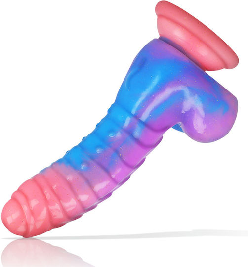 Epic Ρεαλιστικό Dildo με Όρχεις και Βεντούζα Μπλε 18cm