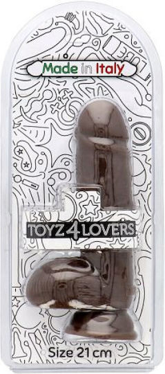 Toyz4lovers Armando Dildo realist cu Testicule și Ventuză Maro 21cm