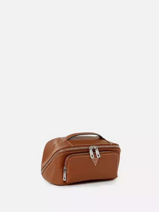 Guess Toiletry Bag Beauty Case in Brown color 25cm