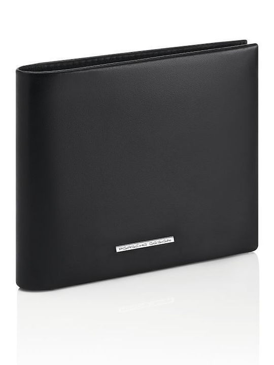Billfold Leather Men's Wallet Classic Black