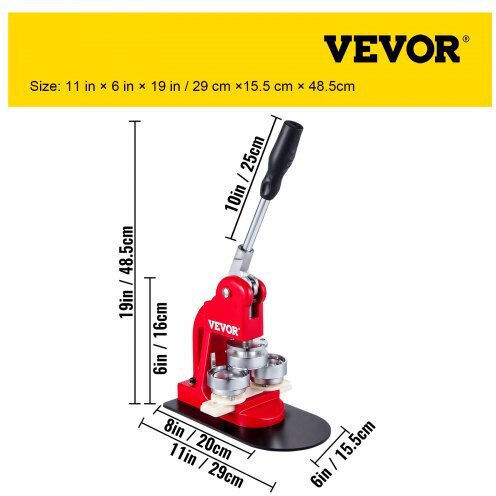Μηχανή Κατασκευής Κουμπιών Vevor 44mm 1000 Κουμπιά Xzj44mm1000k00001v0